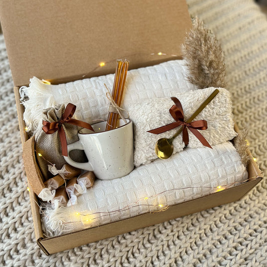 Gift box with blanket