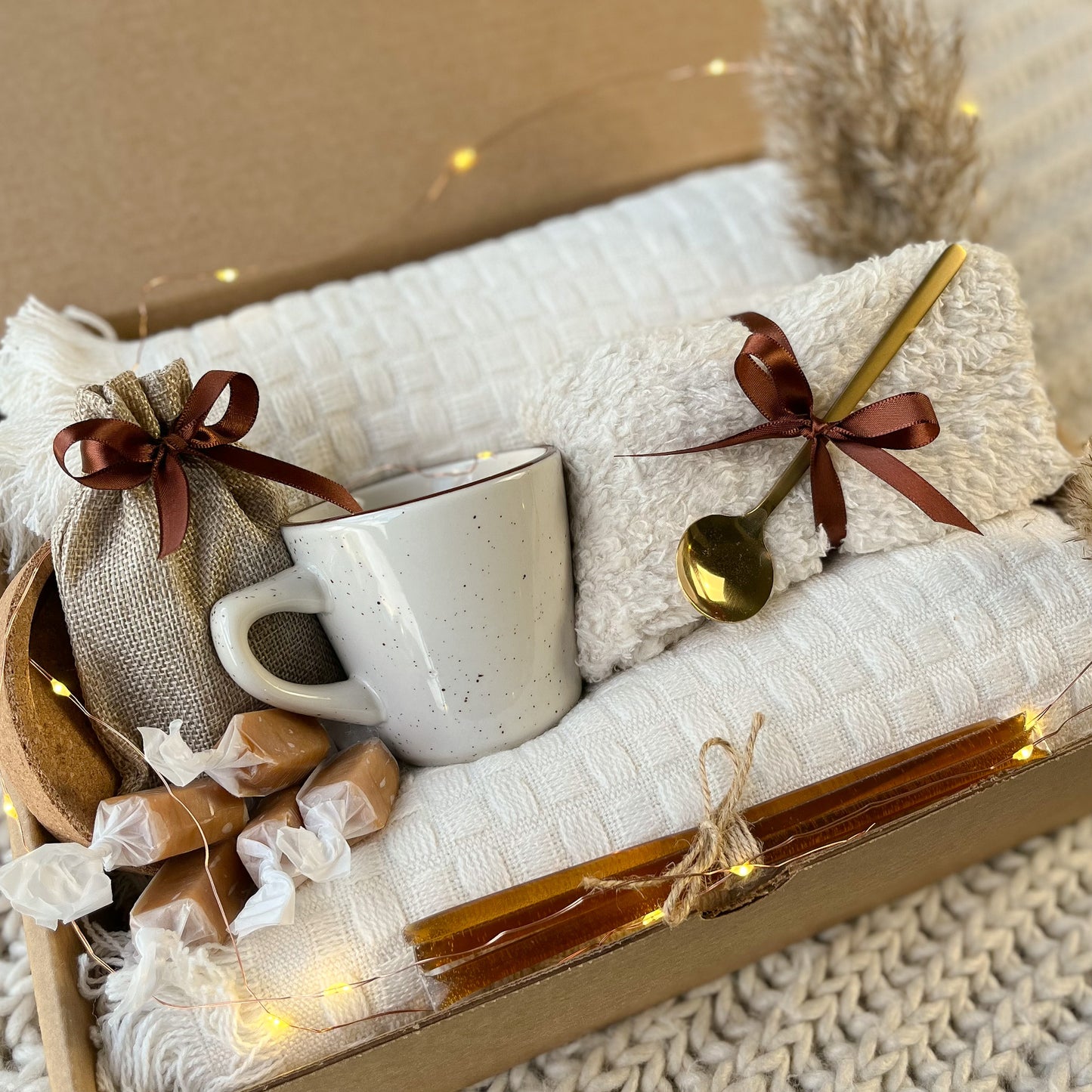 Gift box with blanket